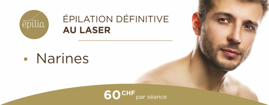 Épilation laser narines homme
