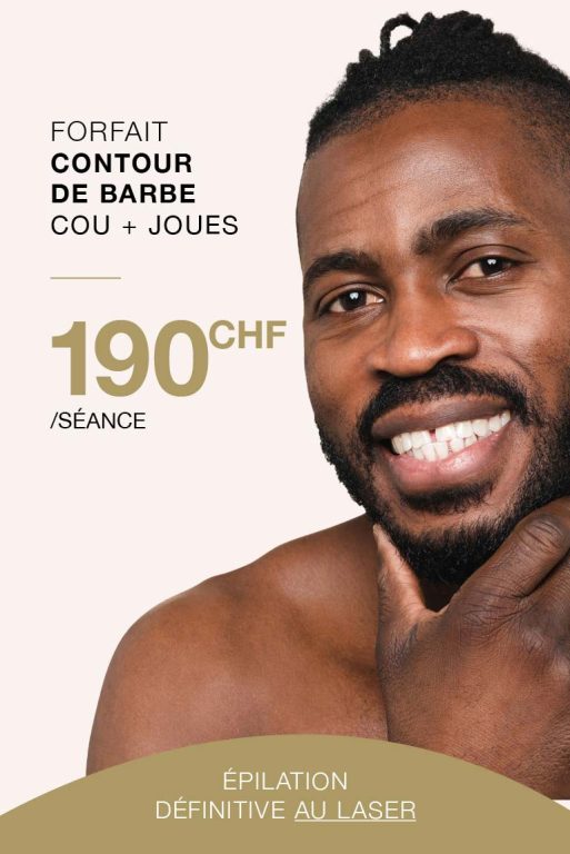 Épilation laser contour barbe peau foncée ou peau noire